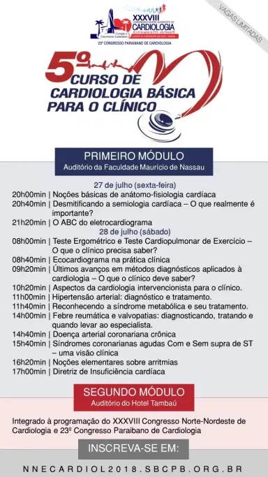 5º Curso de Cardiologia Básica para o Clínico