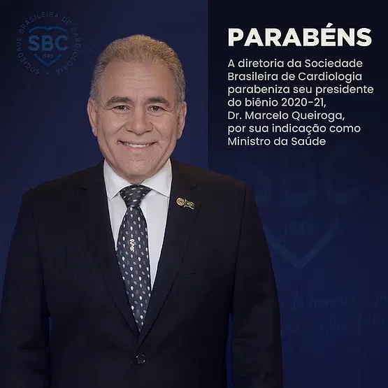 SBC parabeniza Marcelo Queiroga por indicação como Ministro da Saúde