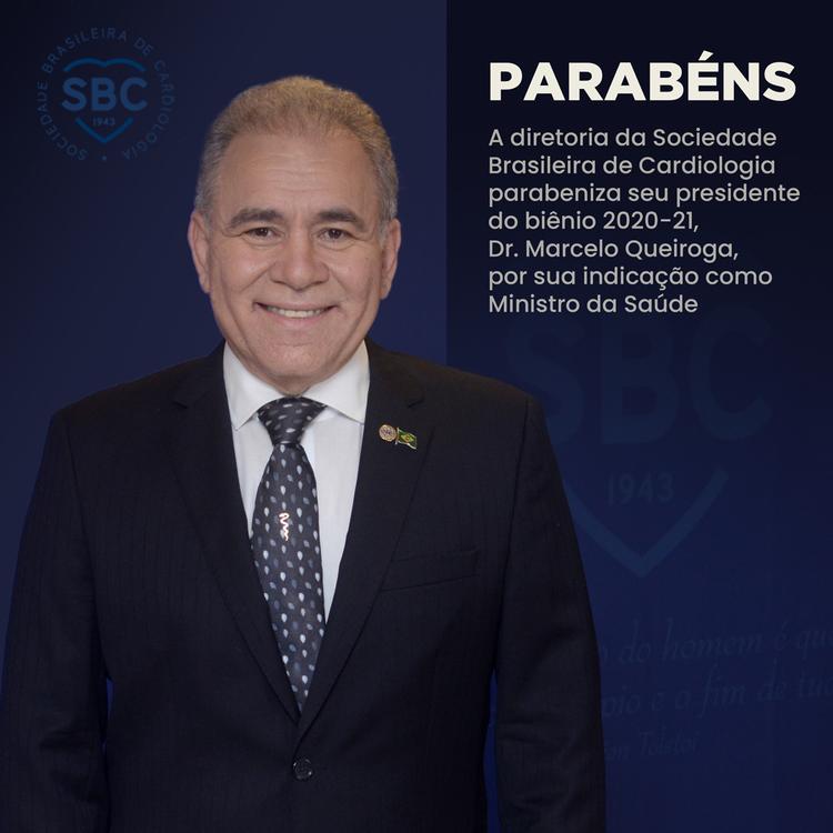 SBC parabeniza Marcelo Queiroga por indicação como Ministro da Saúde